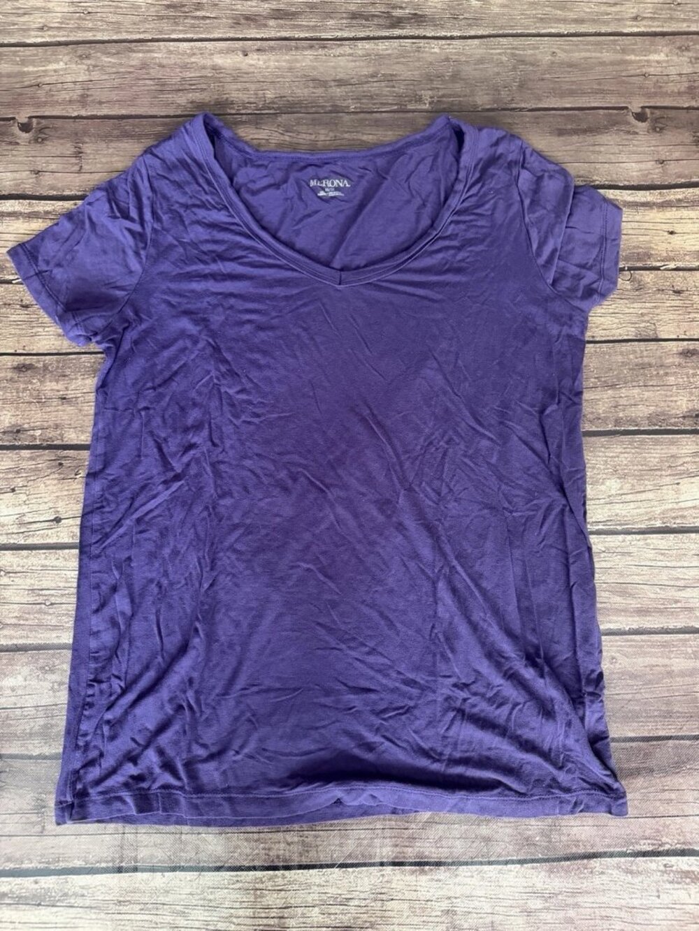 Women’s Merona Basic Purple V Neck Shirt Tee Medium